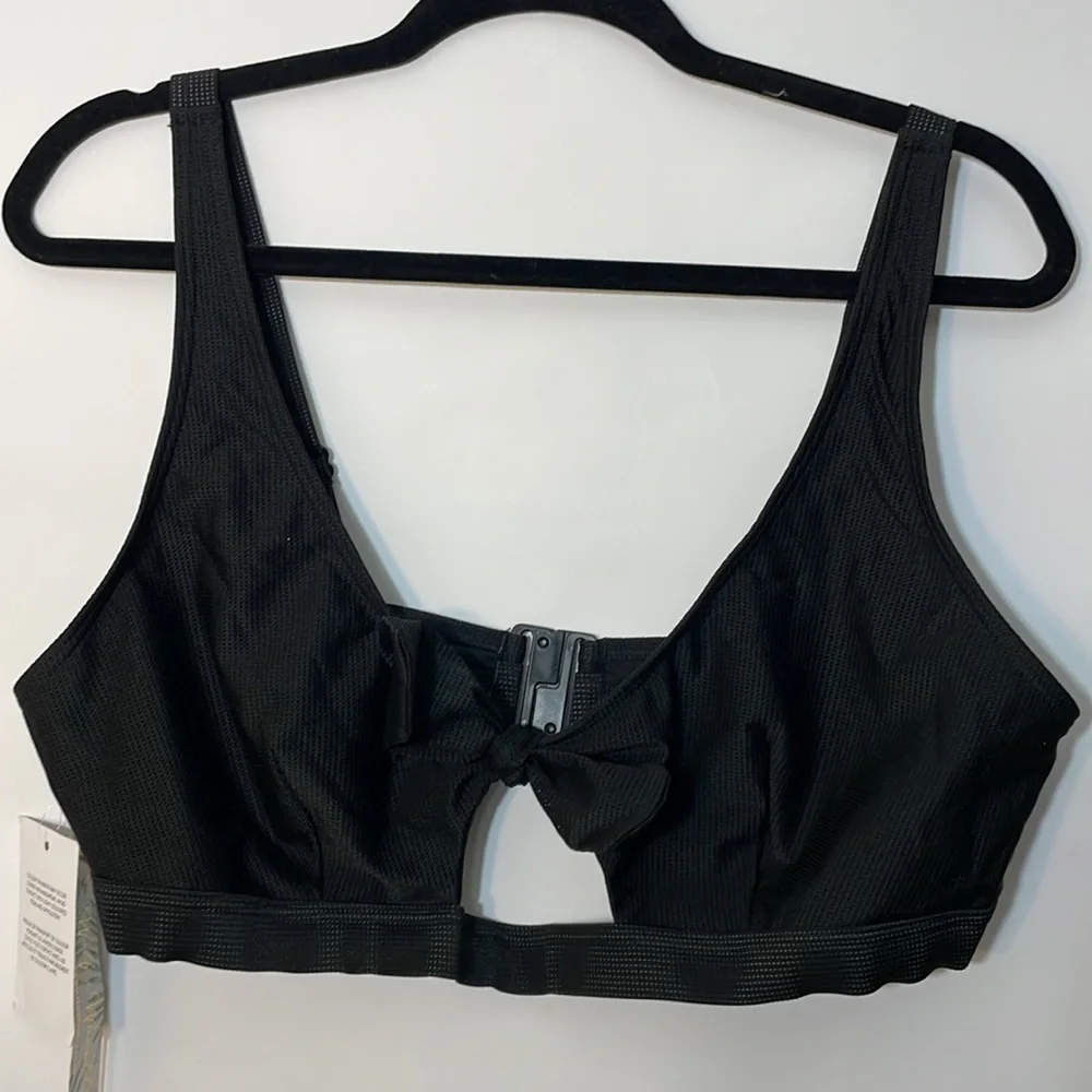 Asos Curve 16 Wolf and whistle exclusive bunny tie cut out swim top bikini